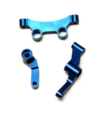 STRC STC91391B Aluminum Steering Bellcrank Set Blue B5/B5M