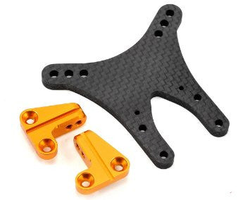STRC STR330342FG 4mm Graphite FRont Shock Tower with Aluminium Standoff (gold) for DEX210 buggy