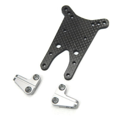 STRC STR330398FGM STRC 4mm Graphite Front Shock Tower with Aluminium Standoff (gun metal) DEXST/DEXSC