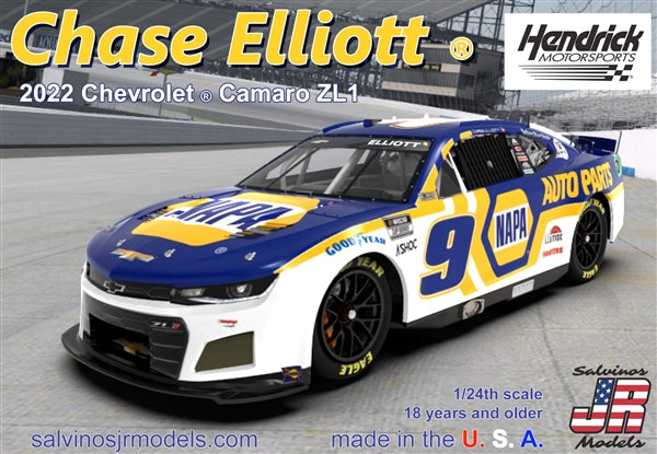 SALVINOS JR MODELS HMC2022CEP 1/24 Hendrick Motorsports 2022 Chevrolet Camaro Chase Elliott #9