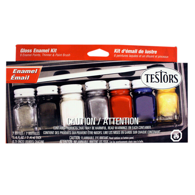 TESTORS 9115X Enamel Kit: Household, 6 Colors