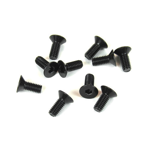 TEKNO TKR1344 M4x12mm Flat Head Screws Black