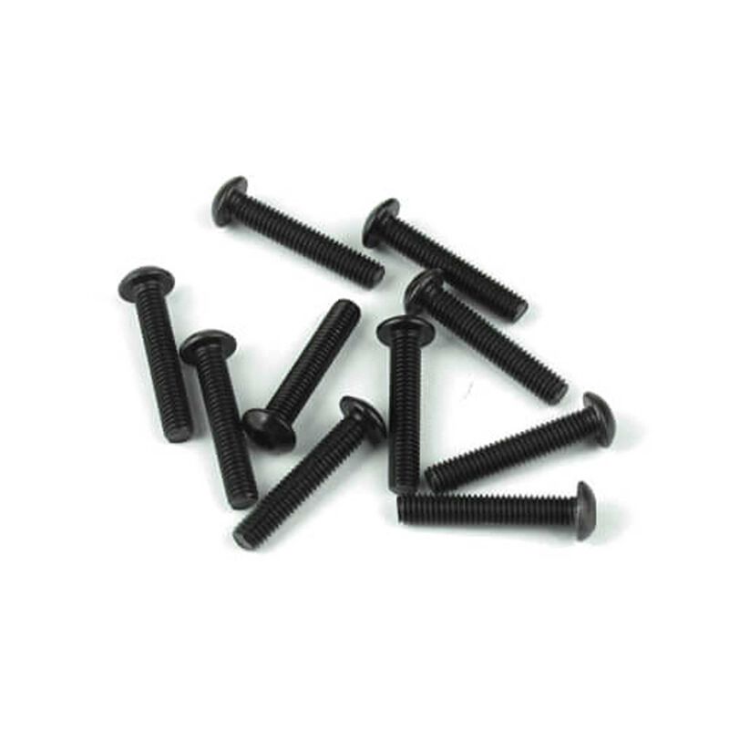 TEKNO TKR1407 M3x16mm Button Head Screws (black, 10pcs)