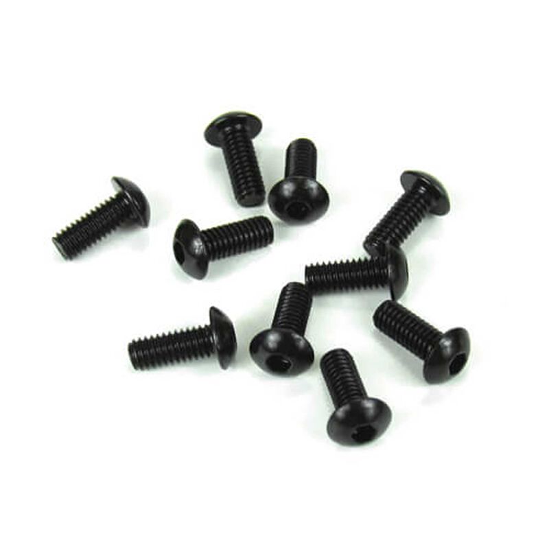 TEKNO TKR1443 M4x10mm Button Head Screws black, 10pcs