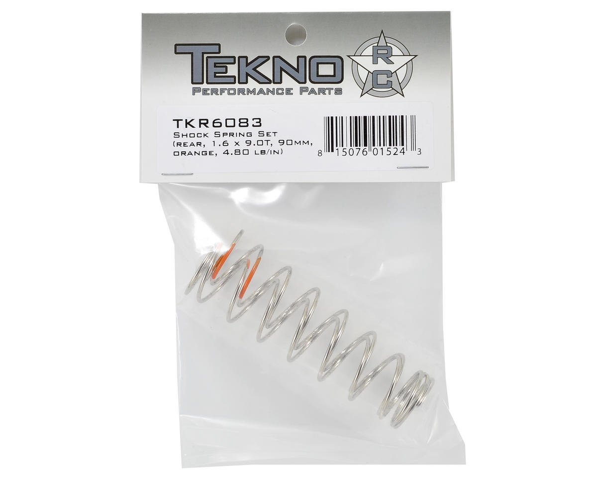 TEKNO TKR6083 90mm Rear Shock Spring Set Orange 1.6 x 9.0T