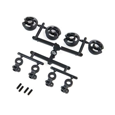 TEKNO TKR6140 Locking Shock Rod Ends/Springs Perch Set EB/NB *DISC