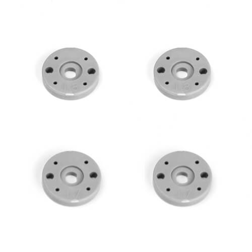 TEKNO TKR6705 Shock Piston Set, 2x1.7, 2x1.8, Flat/Flat, 13mm (4)