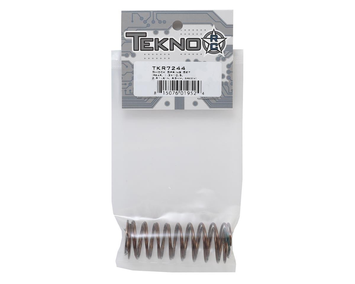 TEKNO TKR7244 63mm Rear Shock Spring Set 1.3x10.5 Green - 2.61 lb / in