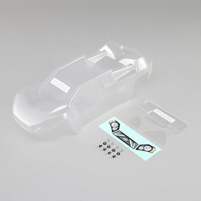 LOSI TLR230008 Lexan Body Set, Clear: 22T 3.0