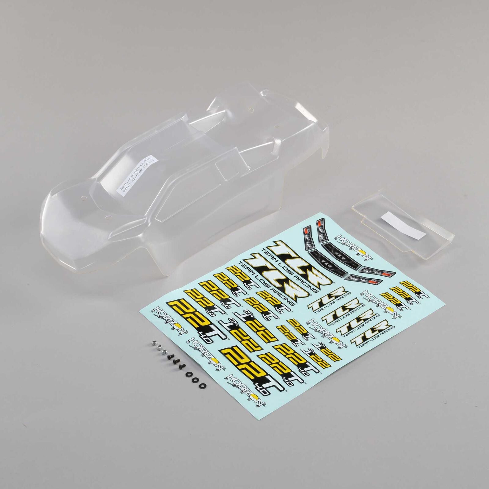LOSI TLR230011 Body Set Clear W/ Stickers, 22T 4.0