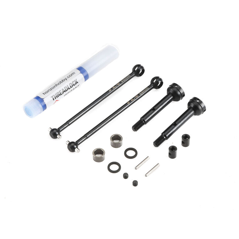 LOSI TLR232044 CVA Driveshaft Set Complete, Rear, 68mm (2): 22-4 2.0