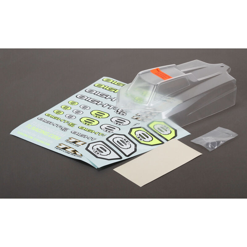 LOSI TLR240007 Lexan Body Set, Clear: 8IGHT-E 4.0