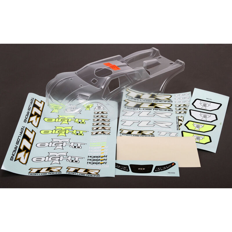 LOSI TLR240009 Lexan Body Set, Clear: 8T 3.0 & 4.0