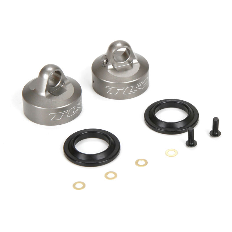 LOSI TLR243034 16mm Bleeder Shock Caps, Aluminum (2): 8 & 8T 4.0