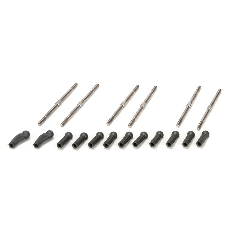 LOSI TLR334021 HD Turnbuckle Kit, Titanium (6): 22SCT, 2.0