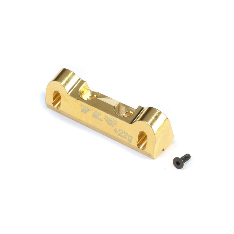 LOSI TLR334053 Brass Hinge Pin Brace, LRC +22g: 22 5.0