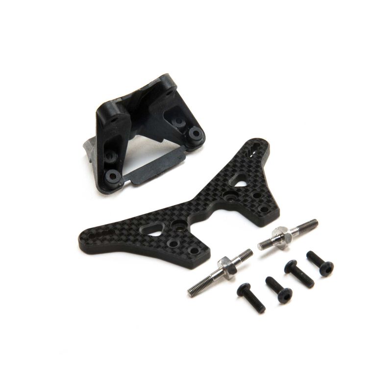 LOSI TLR334056 Carbon Laydown Rear Tower Conversion: 22 5.0