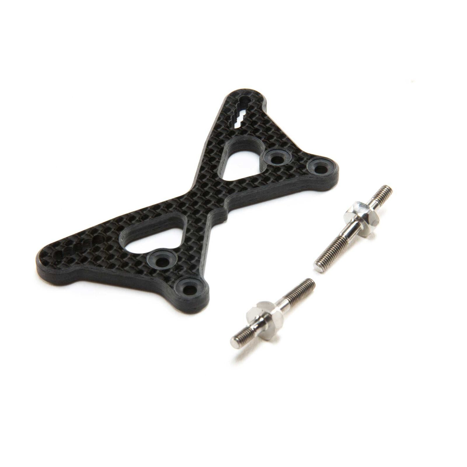 LOSI TLR334061 Carbon Front Tower +2mm with Titanium Standoffs: 22 5.0