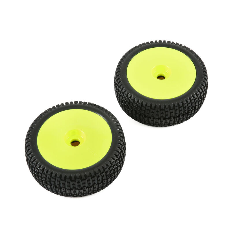 LOSI TLR45004 Premount Wheel & Tire, Yellow (2): 5IVE-B