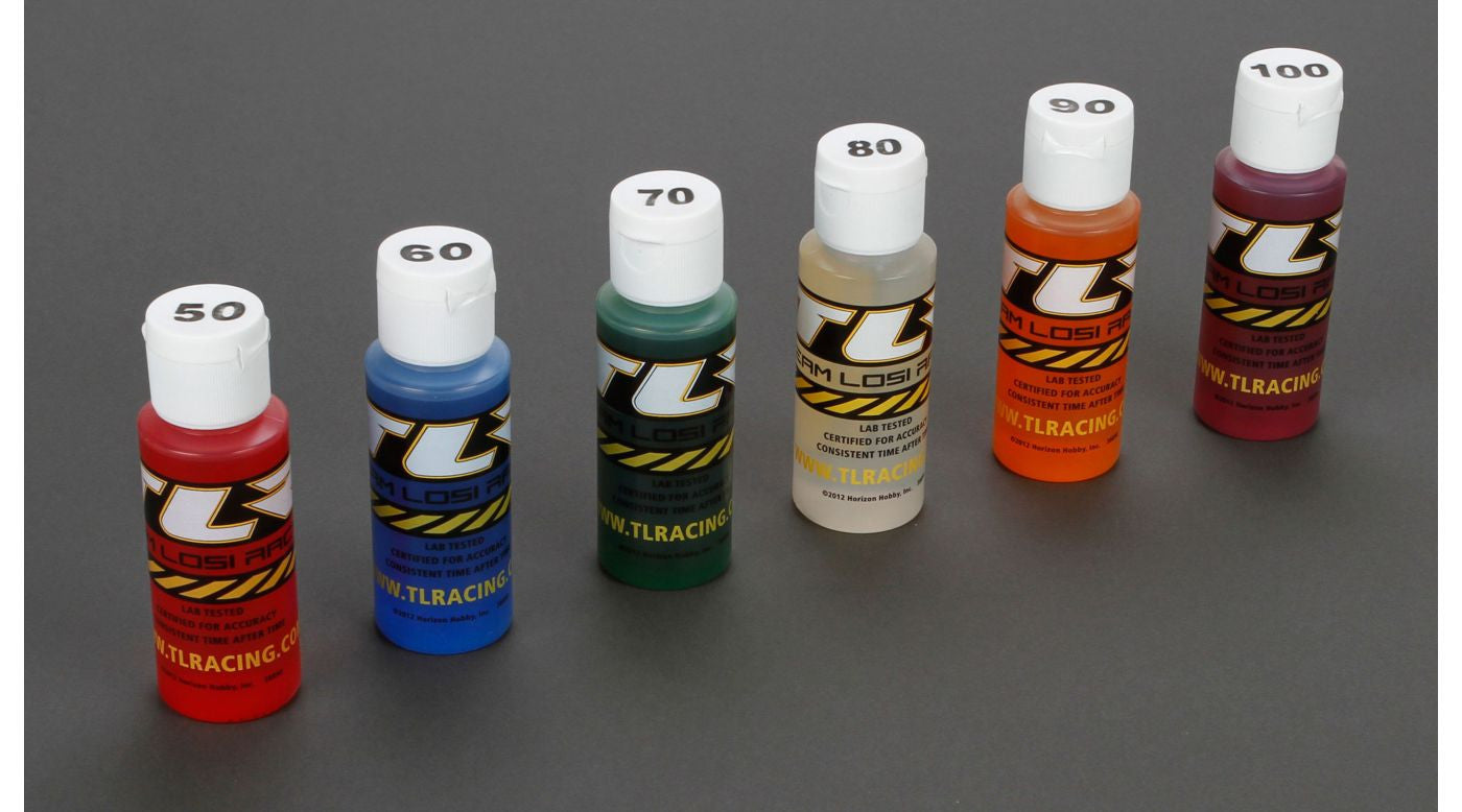 LOSI TLR74021 Shock Oil 6Pk, 50, 60, 70, 80, 90, 100 2oz