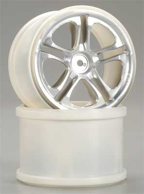 TRAXXAS 5172 Wheels, SS Split-Spoke 3.8" satin (2) fits Revo / T-Maxx / E-Maxx with 6mm axle and 14mm hex