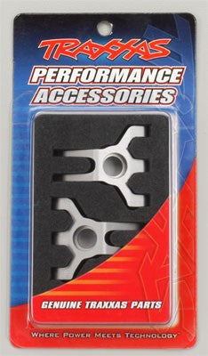 TRAXXAS 5555X Carriers, stub axle, (rear) 6061-T6 aluminum (titanium-anodized)