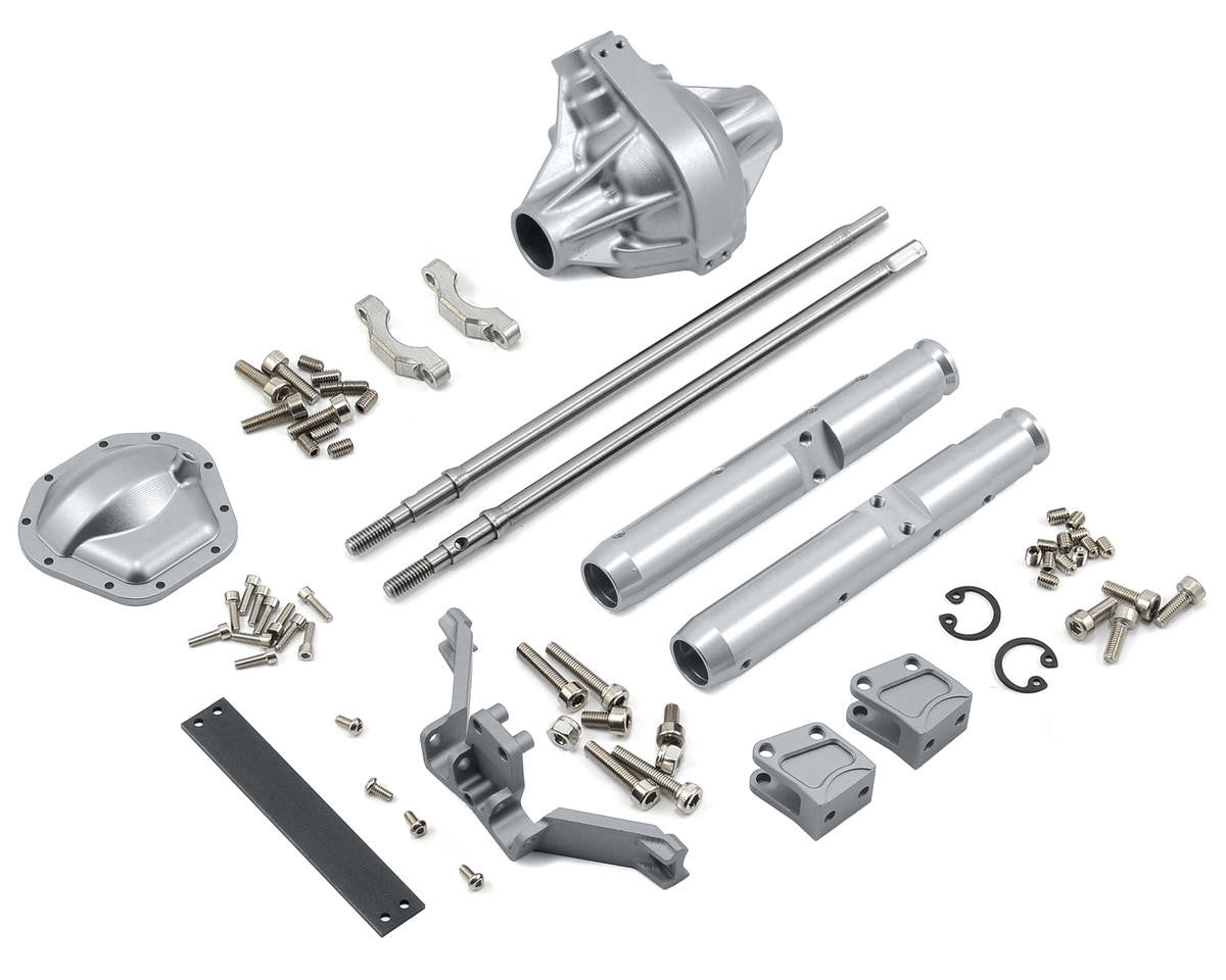 VANQUISH VPS07402 Wraith/Yeti Centered Pumpkin Rear Currie Axle Silver