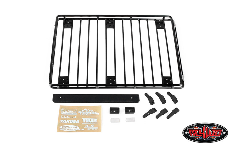 RC4WD VVV-C1143 Steel Tube Roof Rack W/ Rear Utility Lights for Axial 1/10 SCX10 III Jeep JLU Wrangler