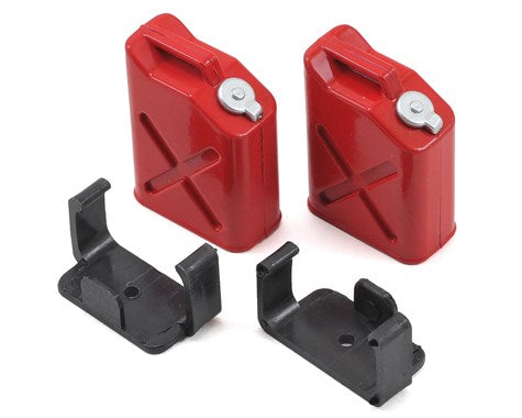 YEAH RACING YA-0355 1/10 Crawler Scale Jerry Can Accessory Set Fuel Cans Red