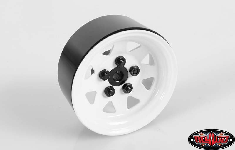 RC4WD Z-W0127 5 Lug Wagon 1.9 Steel Stamped Beadlock Wheels White