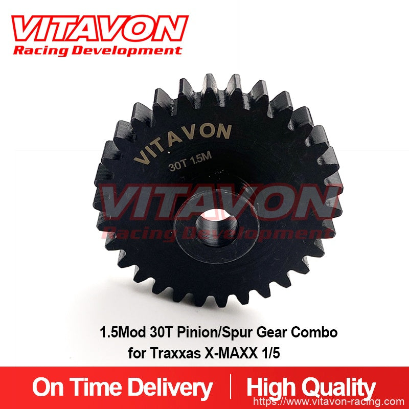 VITAVON XMAXX78 CNC 45# HD 1.5Mod MOD1.5 30T Pinion Gear 8mm bore for X-MAXX / DBXL / 5B