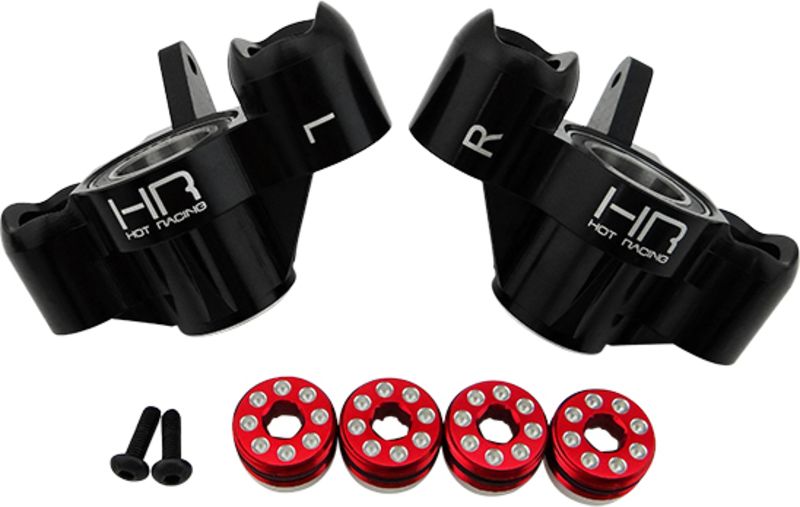 HOT RACING AON21M01 Aluminum Axle Carriers with Bearings, Black, for Arrma Kraton Outcast