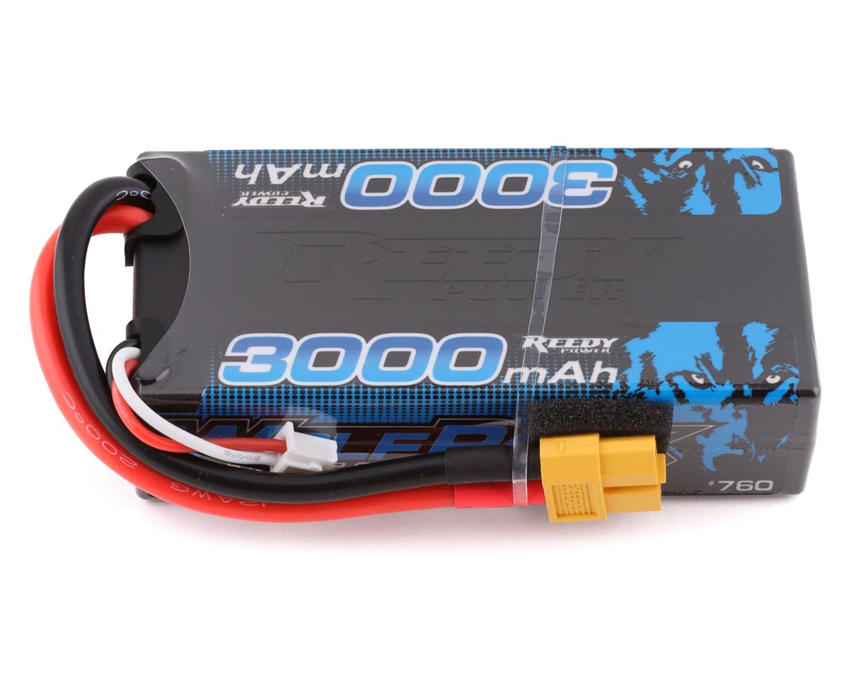 ASSOCIATED 760 *DISC* Reedy WolfPack 2S Hard Case Shorty 30C LiPo Battery (7.4V/3000mAh) w/XT60 Connector