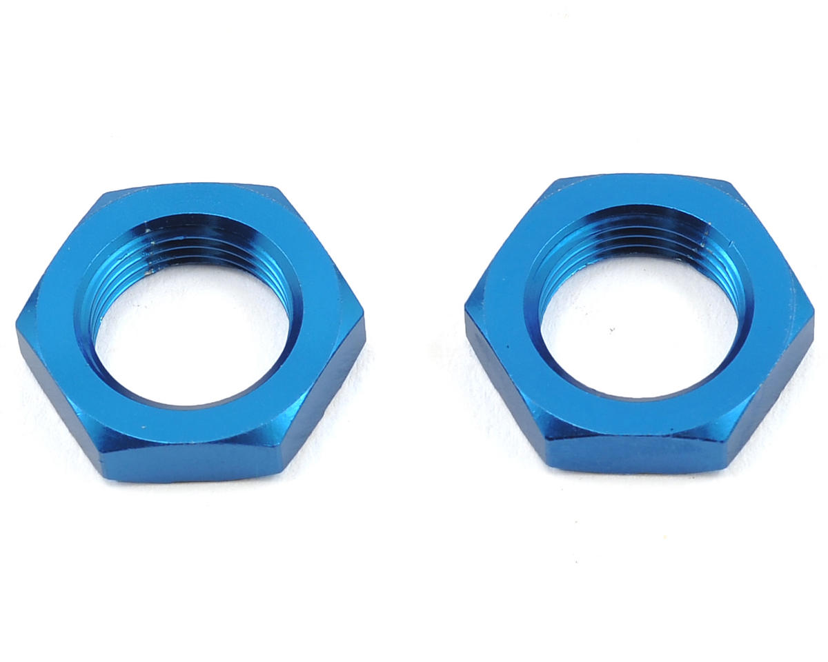 ASSOCIATED 81082 17mm Aluminum Serrated Wheel Hex Nut (Blue) (2)