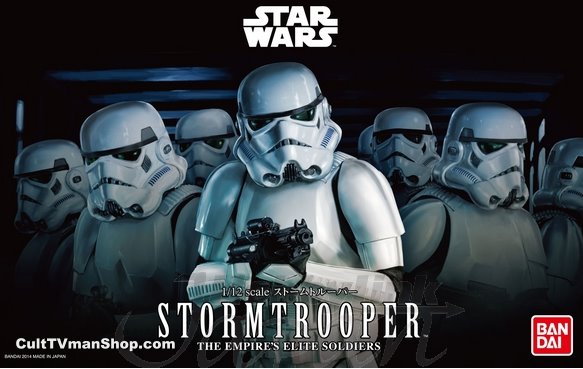 BANDAI 194379 Stormtrooper 1/12 Model Kit, Star Wars Character Line