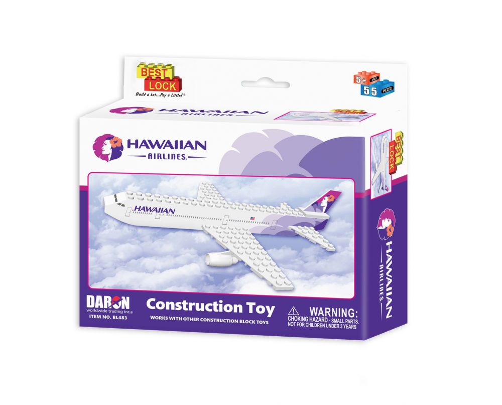 DARON BL483 HAWAIIAN AIRLINES 55 PIECE CONSTRUCTION TOY