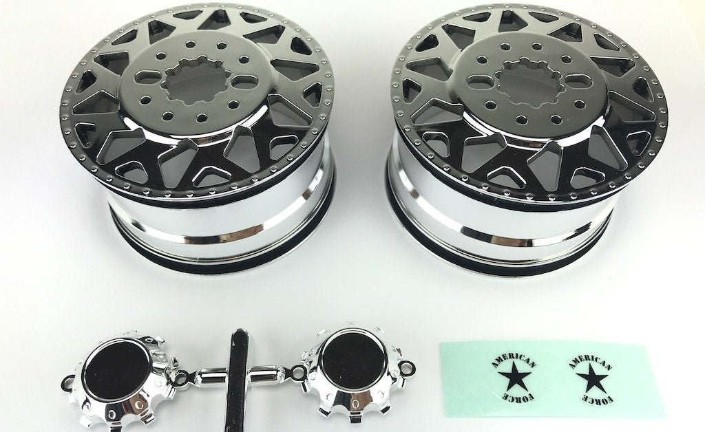 CEN RACING CD0604 F450 SD American Force H01 CONTRA Wheel (Chrome, w/cap) DL-Series, 2pcs