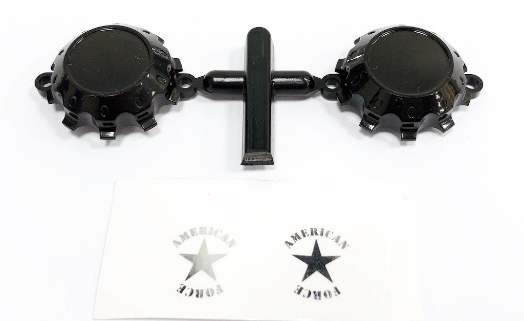 CEN RACING CD0630 American Force H01 Contra Wheel Cap, Black, w/ Decal