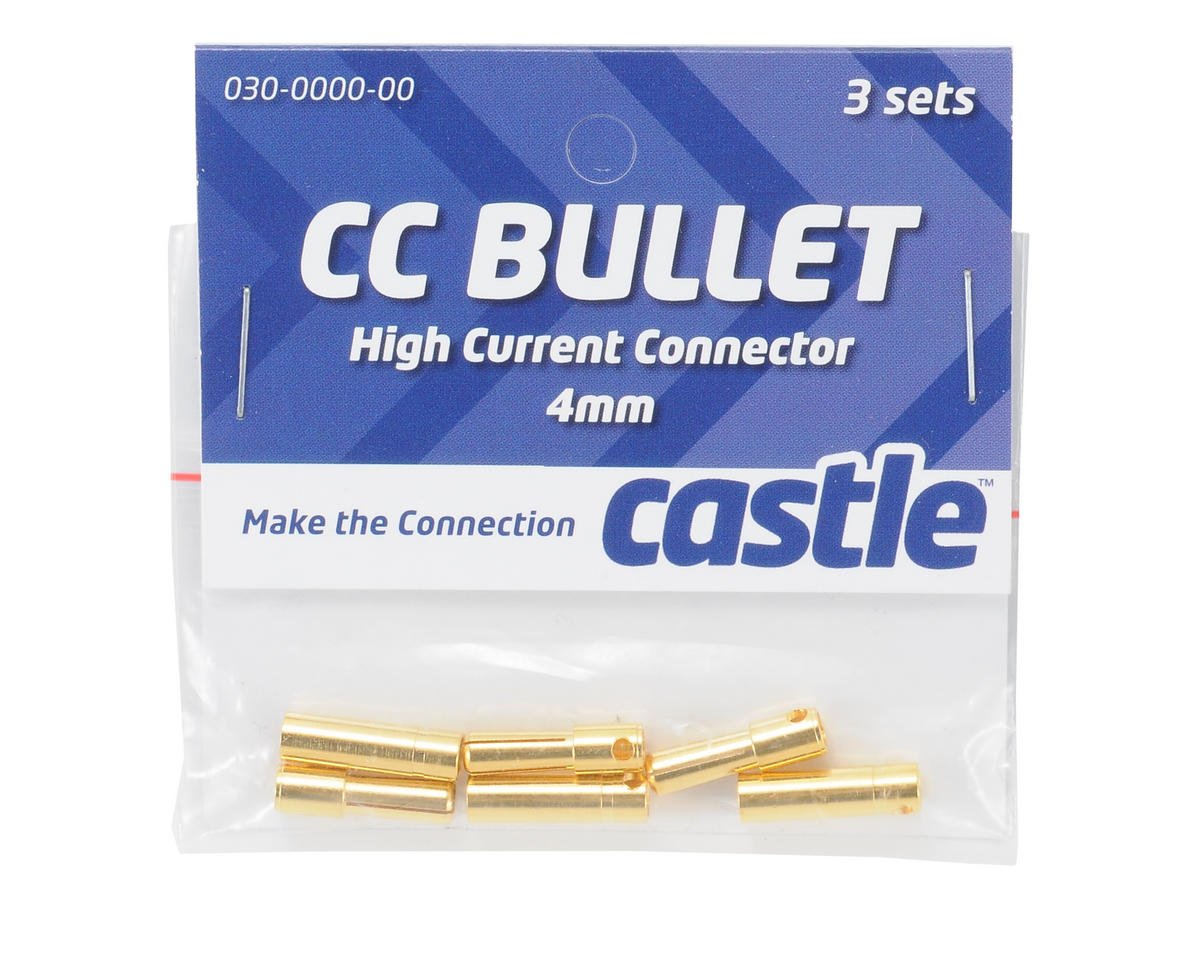CASTLE 095-0007-00 4mm High Current Bullet Connector Set