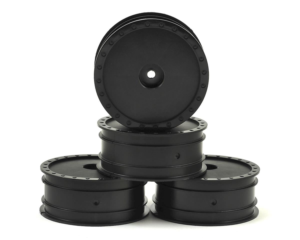DE RACING DER-BB4-KFB Borrego Buggy Wheels for Assoc B6/Kyosho RB6/Front/Black/4pcs