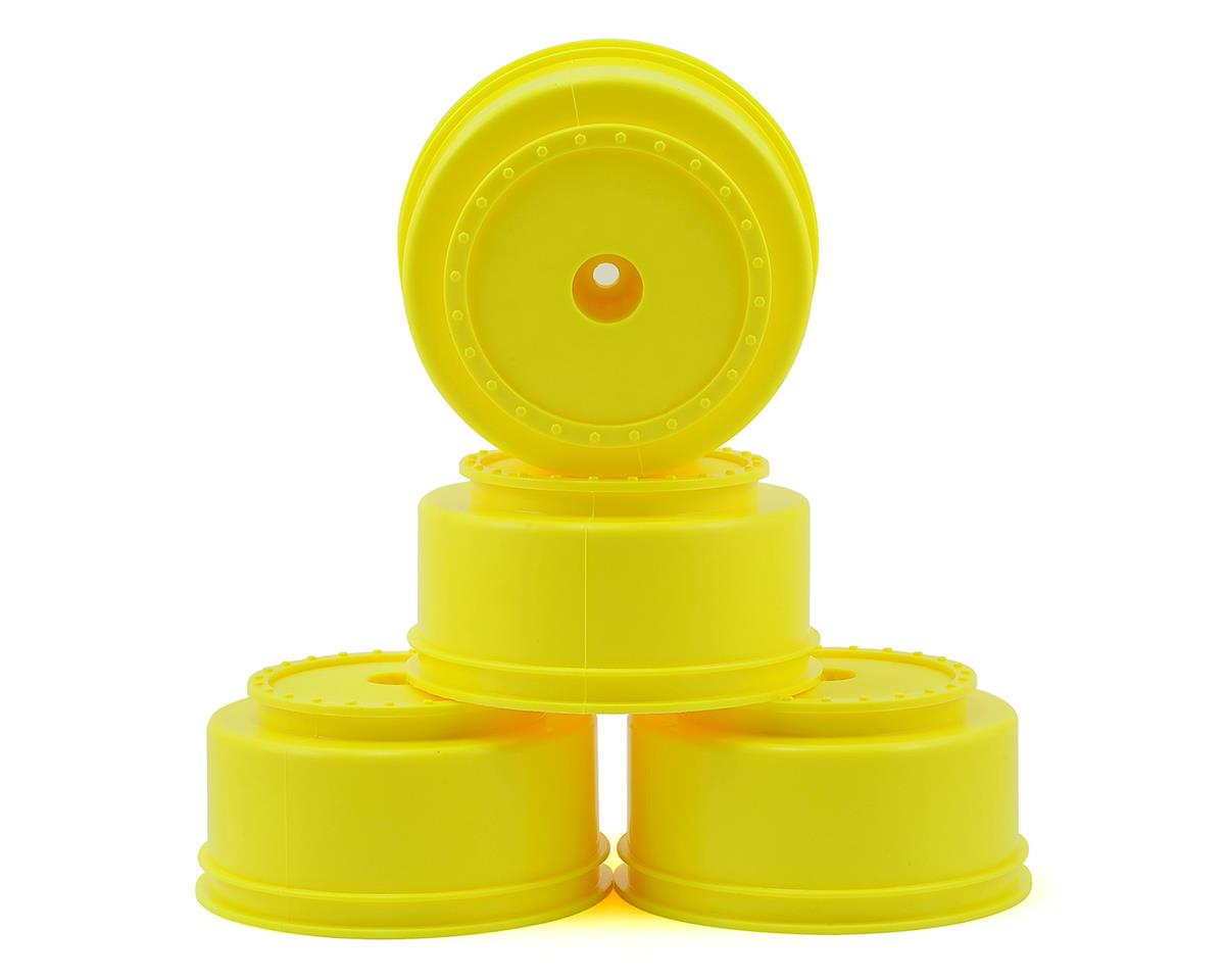 DE RACING DER-BS4-UY 12mm Hex "Borrego" Short Course Wheels (Yellow) (4) (SC6/Slash/Blitz)