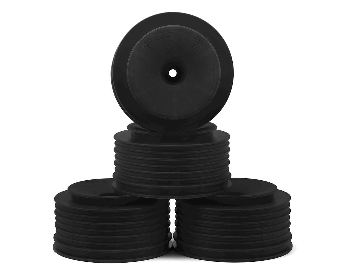 DE RACING DER-PS4-UB Speedline PLUS Short Course Wheels (Black) (4) (SC6/Slash/Blitz) w/12mm Hex