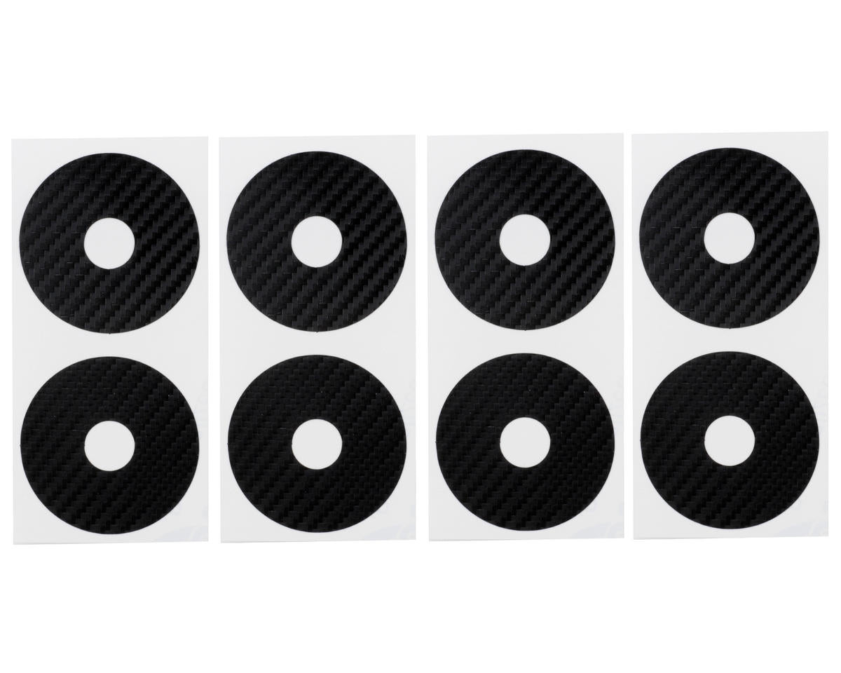 DE RACING DER-SD1-CB Wheel Sticker Disks 1/10 Buggy Black Carbon Fiber