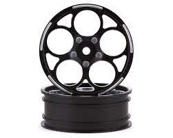 SSD SSD00473 5 Hole Aluminum Front 2.2” Drag Racing Wheels (Black) (2)