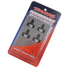 TRAXXAS 8456 Shock caps, aluminum (black-anodized), Fox® Shocks (4)