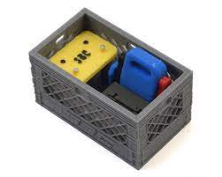 SCALE BY CHRIS SBC054LB Loaded Battery Backup Double Milk Crate 026DG, 019Y, 039J, 009GREEN