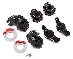 SAMIX SAMTRX4-4412C4 TRX-4 Brass Steering Knuckle, C-Hub, Portal Cover & Scale Brake Rotor Set