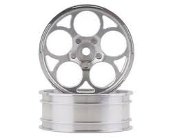SSD RC SSD00477 5 Hole Aluminum Front 2.2” Drag Racing Wheels Silver 2