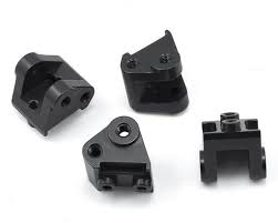 STRC STA31384XBR CNC Machined Brass Lower Shock/Suspension Link Mount (4 pcs) Black SCX10-2