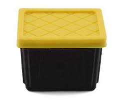 SCALE BY CHRIS SBC021HDSY HD Tote w/Yellow Lid (Small) (Miniature Scale Accessory)